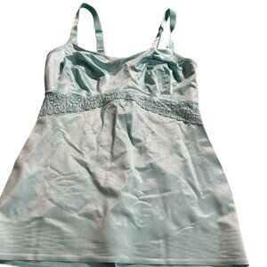 Ruby Ribbon Lace Cami Camisole Shaping Top Size 34 Shapewear Tank 3024 Teal